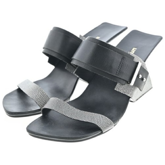United Nude Shoes - United Nude Black and Silver Architectural Sandals New Never Worn